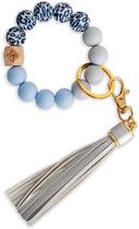 Dizzy Creek Designs pulseira de chaveiro de silicone, pulseira feminina frisada chaveiro pulseira de couro borla Dizzy Creek Designs pulseira de chaveiro de silicone, pulseira feminina frisada chaveiro pulseira de couro borla