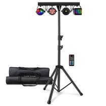 DJ Lights Telbum Party Bar Gig com suporte, bolsa de transporte ativada por som