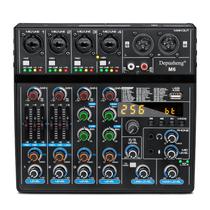 DJ Mixer Depusheng M6 - 6 Canais, Bluetooth e 256 Efeitos DJ Mixer Depusheng M6 - 6 Canais, Bluetooth e 256 Efeitos