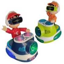 Dj Pig Music Robot Premium Menino Dj Dançante Musical Led Dia Das Crianças