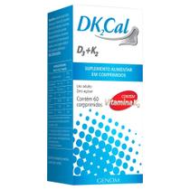DK2CAL Cálcio 600mg + D3 + K2 - 60 Comprimidos - GENOM