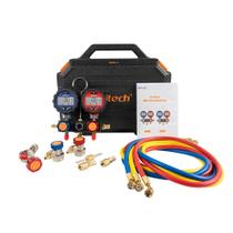 Dmg-3 kit completo manifold digital com 02 manômetros para 87 tipos de gases c/mangueiras - ELITECH