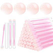 Dming 50pcs Pincel de cílios Varinha de laço Ferramenta de maquiagem Cílios Extensão suprimentos Pincel de limpeza Diamante Rímel céu rosa