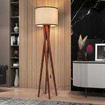 Dmob Luminária de Chão Cristal Tripé Madeira Moderna 158cm Abajur de Piso Luxo para Sala e Quarto Dmob Luminária de Chão Cristal Tripé Madeira Moderna 158cm Abajur de Piso Luxo para Sala e Quarto
