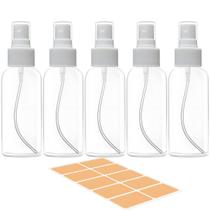 DNSEN Kit com 5 Frascos de Spray de 100 ml para Viagem, Aprovados pela TSA, Reutilizáveis, Transparentes, com Etiquetas DNSEN Kit com 5 Frascos de Spray de 100 ml para Viagem, Aprovados pela TSA, Reutilizáveis, Transparentes, com Etiquetas