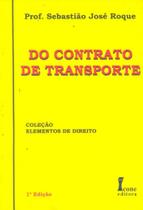 Do Contrato de Transporte - Coleção Elementos de Direito - Ícone Do Contrato de Transporte - Coleção Elementos de Direito - Ícone