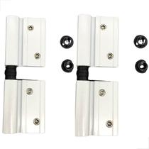 Dobradiça 02 Abas Linha30 Porta Alúminio Dob751 2pçs Branco Dobradiça 02 Abas Linha30 Porta Alúminio Dob751 2pçs Branco