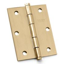 Dobradiça 3 1/2 x 3 Latão Dourado Acetinado unidade sem parafuso Lockwell
