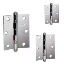 Dobradiça 3530 Rolamento Aço Cromado Sm Porta C/ 3 Pçs Pado Dobradiça 3530 Rolamento Aço Cromado Sm Porta C/ 3 Pçs Pado