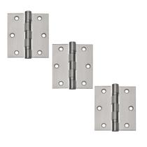 Dobradiça 3x2,5 Aço Inox Escovado com Rolamento Cartela com 3un Única Dobradiça 3x2,5 Aço Inox Escovado com Rolamento Cartela com 3un Única