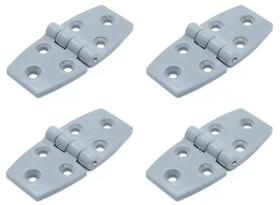 Dobradiça 6 Furos Nylon Cinza 35x74mm Barco Lancha Kit 4 Dobradiça 6 Furos Nylon Cinza 35x74mm Barco Lancha Kit 4