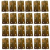 Dobradiça Americana 89X57MM Ferro Bicromatizado - Gubler 24 Peças