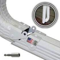 Dobradiça articulada para condutor de calha Zip Hinge em alumínio, fabricada nos EUA Dobradiça articulada para condutor de calha Zip Hinge em alumínio, fabricada nos EUA
