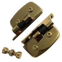 Dobradiça automática dourado para box de vidro - Alumínios Cometa