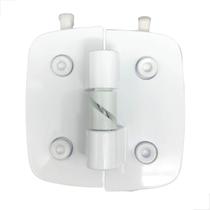 Dobradiça Automática Dupla V/v Para Vidro Esquerdo 1129 Bco Dobradiça Automática Dupla V/v Para Vidro Esquerdo 1129 Bco