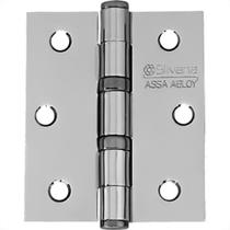 Dobradica Blister Silvana 891 - 3.1/2''X 3'' Aco Carbono Cromado (3 Pecas Com Parafuso) Com Rolamento