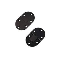 Dobradiça Butler Tray QCAA Matte Black 6,4 x 3,8 x 0,3 cm, pacote com 2