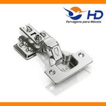 Dobradiça Calço Fixo HD Curva Com Pistao ( Kit Com 50 Unidades ) Dobradiça Calço Fixo HD Curva Com Pistao ( Kit Com 50 Unidades )