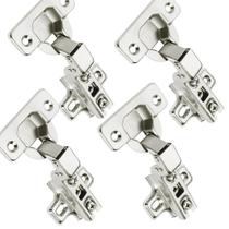 Dobradiça Caneco Pressão Curva Porta De Móveis 35Mm 4Pçs