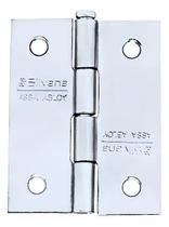 Dobradiça canto ferro zincado 2 polegadas silvana 850x2 2 furos caixa 24 peças ferragem móveis porta janela resistente