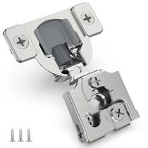 Dobradiça Chibery sobreposta 3/4" com fechamento suave 105 níquel acetinado Dobradiça Chibery sobreposta 3/4" com fechamento suave 105 níquel acetinado