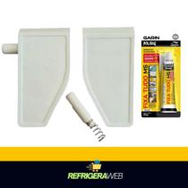 Dobradiça Cola P/ Tampa Móvel Compativel Lavadora Electrolux Ltr10