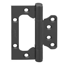 Dobradiça com Aba de Sobrepor 4x3 Aço Inox Preto Cartela 3 unidades 0243 PP Imab Dobradiça com Aba de Sobrepor 4x3 Aço Inox Preto Cartela 3 unidades 0243 PP Imab