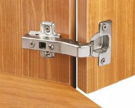 Dobradiça Com Amortecedor Reta Com Click