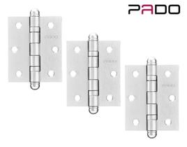 Dobradiça com rolamento pado sm-3530 aço inox escovado kit 3 peças Dobradiça com rolamento pado sm-3530 aço inox escovado kit 3 peças