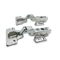 Dobradiça Curva Calço Fixo Amortecedor 35mm Móveis 04 Peças