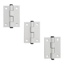 Dobradiça de alumínio 50 x 40 branca kit com 3 peças Dobradiça de alumínio 50 x 40 branca kit com 3 peças