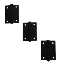 Dobradiça de alumínio 50 x 40 preta kit com 3 peças Dobradiça de alumínio 50 x 40 preta kit com 3 peças