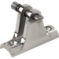 Dobradiça de convés Sea-Dog, base côncava, suporte em trilho, aço inoxidável