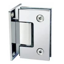 Dobradiça de inox gv48 de batente v/a 90 graus cromada acabamento reto descentralizada Dobradiça de inox gv48 de batente v/a 90 graus cromada acabamento reto descentralizada