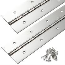 Dobradiça de piano FVSEC Marine Grade Heavy Duty 60 cm x 5 cm em aço inoxidável
