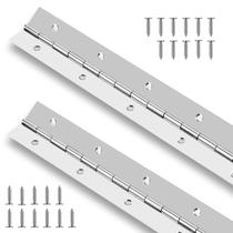 Dobradiça de piano GRRONZEE em aço inoxidável 304 45 cm com parafuso, 2 peças Dobradiça de piano GRRONZEE em aço inoxidável 304 45 cm com parafuso, 2 peças