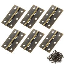 Dobradiça de porta Murtenze Antique Bronze, pacote com 6 cm, 6 cm com parafusos