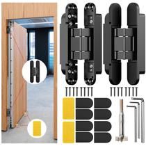 Dobradiça de porta oculta Lipshome Invisible Door 180 Swing Black Dobradiça de porta oculta Lipshome Invisible Door 180 Swing Black