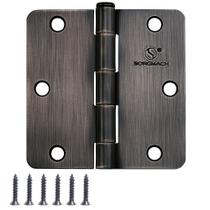 Dobradiça de porta SORGMACH 9 cm, interior em bronze polido a óleo, 18 peças