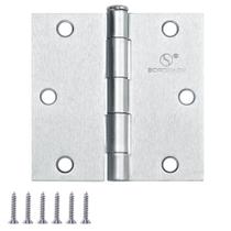 Dobradiça de porta SORGMACH de 9 cm de níquel acetinado para porta interior - 18 unidades