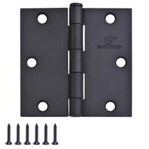 Dobradiça de porta SORGMACH Dobradiça interior preta fosca de 9 cm - 18 unidades