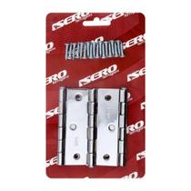 Dobradiça Em Aço Com Pino Reversível 3.1/2" Cromada - ISERO - Não definido