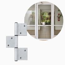 Dobradica Encaixe Aluminio Linha 42 Tripla Sd-333 Porta Giro Abrir Natural Al Dobradica Encaixe Aluminio Linha 42 Tripla Sd-333 Porta Giro Abrir Natural Al