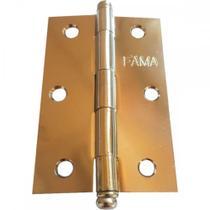 Dobradica Fama 1295 Ferro Cromado Bicromatizado 3.1/2'' - Kit C/24