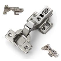 Dobradiça Hardt Com Amortecedor Curva Calço Fixo 6 Unidades Cromada