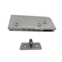 Dobradiça inferior + pivô para porta pivotante de vidro temperado blindex - Cromado