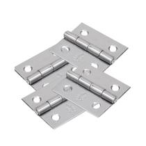 Dobradiça Inox AISI 304 Com Pino Fixo Reforçada 38x34mm Dobradiça Inox AISI 304 Com Pino Fixo Reforçada 38x34mm