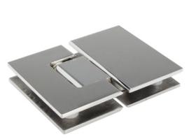 Dobradiça inox GV48 1801010 para porta de vidro e box - vidro/vidro