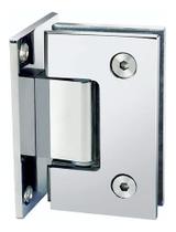 Dobradiça inox GV48 90º 1012 para porta de vidro e box - vidro/alvenaria 2un