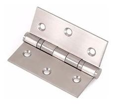 Dobradiça Inox P Porta com Rolamento 3½x3 Escovada 3 Unidades